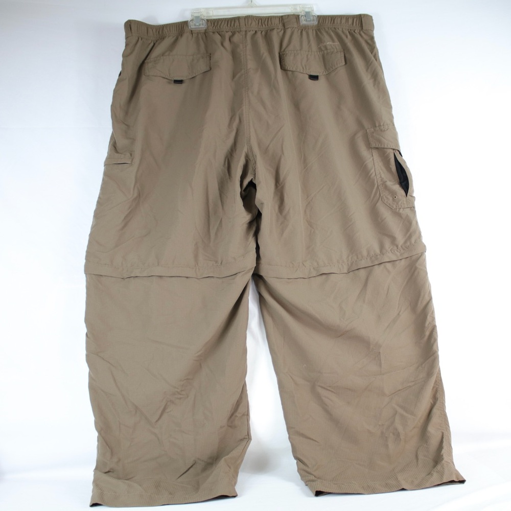 Eddie Bauer Brown Convertible Cargo Pants w/ Netting Lined Shorts Mens Size XXXL - Picture 2 of 8